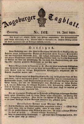 Augsburger Tagblatt Sonntag 14. Juni 1835