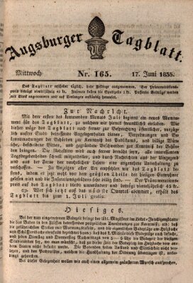 Augsburger Tagblatt Mittwoch 17. Juni 1835