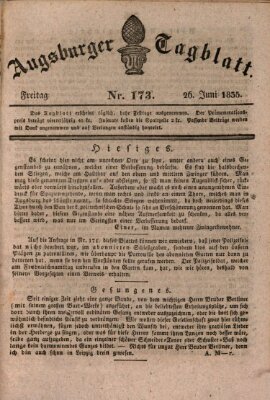 Augsburger Tagblatt Freitag 26. Juni 1835