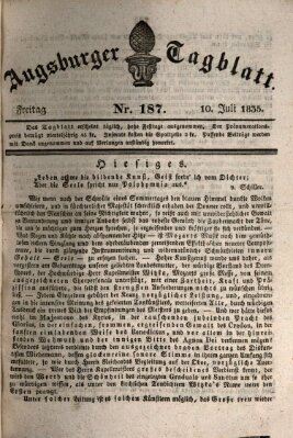 Augsburger Tagblatt Freitag 10. Juli 1835