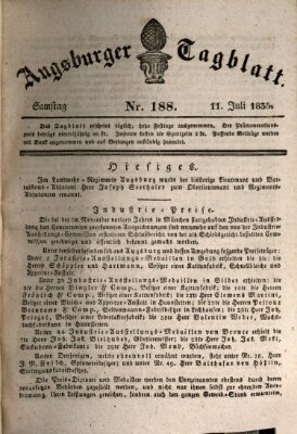 Augsburger Tagblatt Samstag 11. Juli 1835