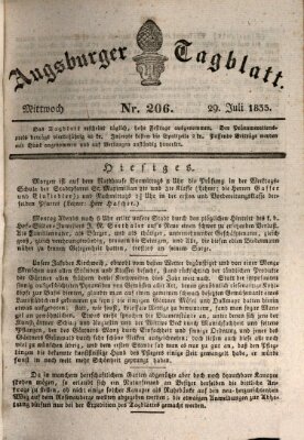 Augsburger Tagblatt Mittwoch 29. Juli 1835