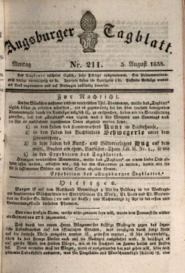 Augsburger Tagblatt Montag 3. August 1835