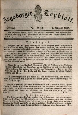 Augsburger Tagblatt Mittwoch 5. August 1835