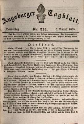 Augsburger Tagblatt Donnerstag 6. August 1835