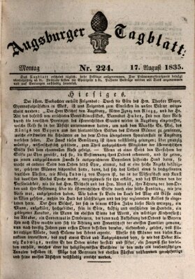 Augsburger Tagblatt Montag 17. August 1835