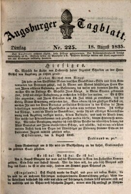 Augsburger Tagblatt Dienstag 18. August 1835