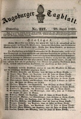 Augsburger Tagblatt Donnerstag 20. August 1835