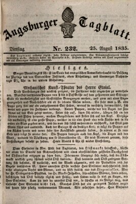 Augsburger Tagblatt Dienstag 25. August 1835