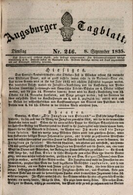 Augsburger Tagblatt Dienstag 8. September 1835