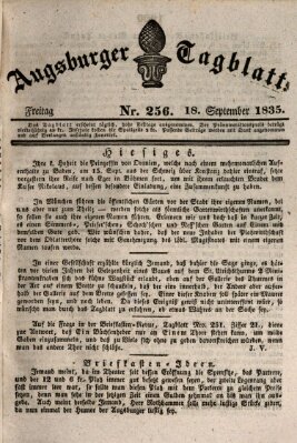 Augsburger Tagblatt Freitag 18. September 1835