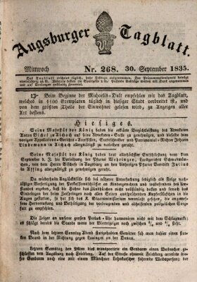 Augsburger Tagblatt Mittwoch 30. September 1835