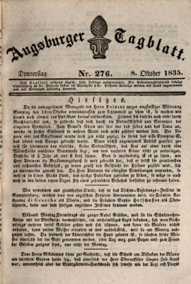 Augsburger Tagblatt Donnerstag 8. Oktober 1835