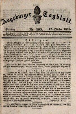 Augsburger Tagblatt Samstag 17. Oktober 1835