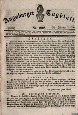 Augsburger Tagblatt Freitag 30. Oktober 1835