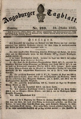 Augsburger Tagblatt Samstag 31. Oktober 1835