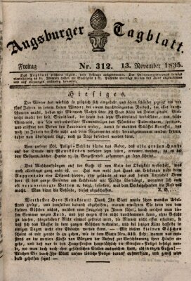 Augsburger Tagblatt Freitag 13. November 1835