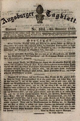 Augsburger Tagblatt Mittwoch 25. November 1835