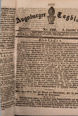 Augsburger Tagblatt Donnerstag 3. Dezember 1835