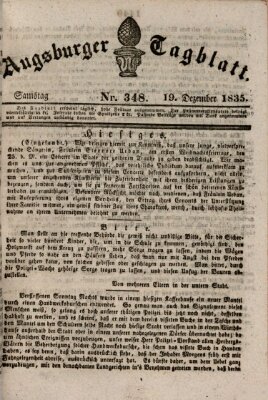 Augsburger Tagblatt Samstag 19. Dezember 1835