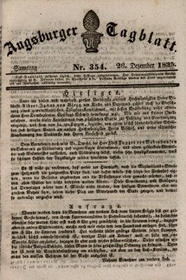 Augsburger Tagblatt Samstag 26. Dezember 1835