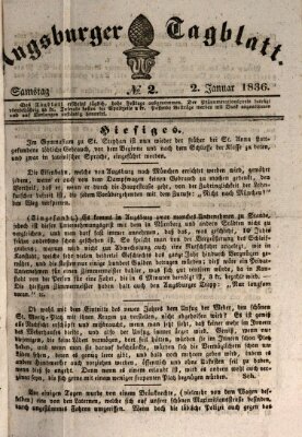 Augsburger Tagblatt Samstag 2. Januar 1836