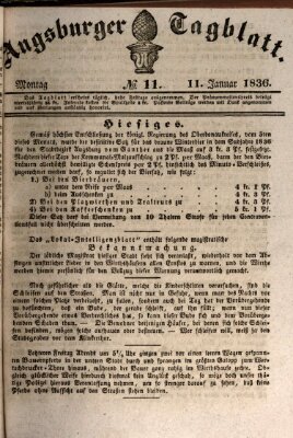 Augsburger Tagblatt Montag 11. Januar 1836