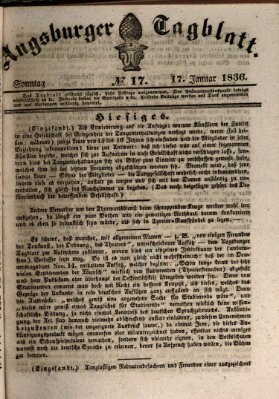 Augsburger Tagblatt Sonntag 17. Januar 1836