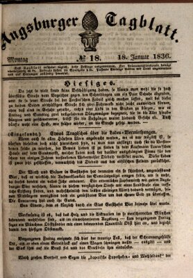 Augsburger Tagblatt Montag 18. Januar 1836