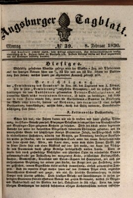 Augsburger Tagblatt Montag 8. Februar 1836