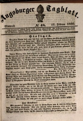 Augsburger Tagblatt Mittwoch 17. Februar 1836