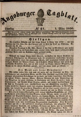 Augsburger Tagblatt Dienstag 1. März 1836