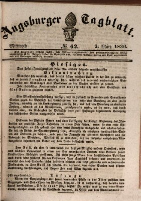 Augsburger Tagblatt Mittwoch 2. März 1836