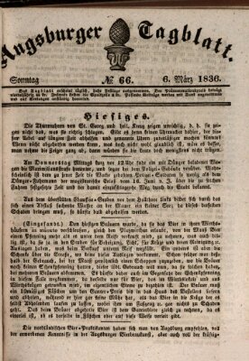 Augsburger Tagblatt Sonntag 6. März 1836