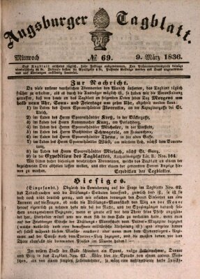 Augsburger Tagblatt Mittwoch 9. März 1836