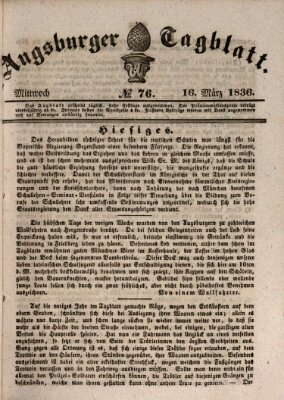 Augsburger Tagblatt Mittwoch 16. März 1836