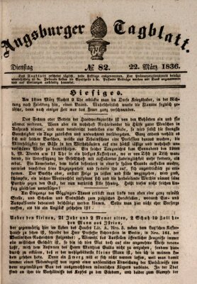 Augsburger Tagblatt Dienstag 22. März 1836