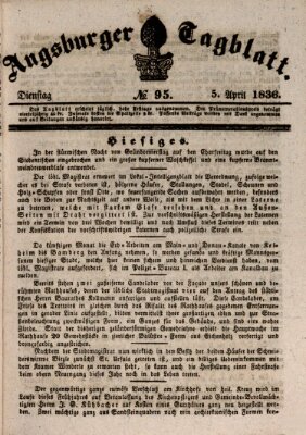 Augsburger Tagblatt Dienstag 5. April 1836