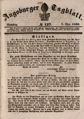 Augsburger Tagblatt Samstag 7. Mai 1836