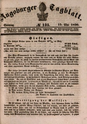 Augsburger Tagblatt Sonntag 15. Mai 1836