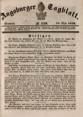 Augsburger Tagblatt Mittwoch 18. Mai 1836