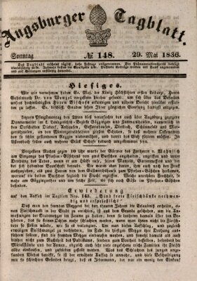 Augsburger Tagblatt Sonntag 29. Mai 1836