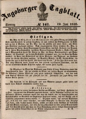 Augsburger Tagblatt Sonntag 12. Juni 1836