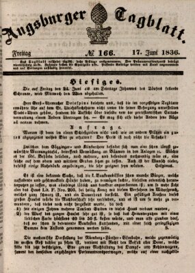 Augsburger Tagblatt Freitag 17. Juni 1836