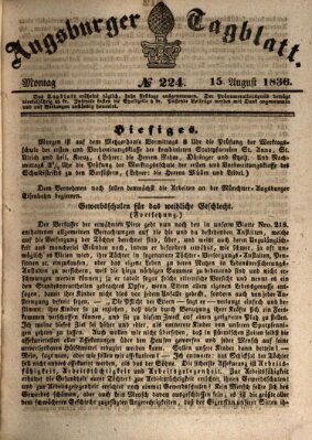 Augsburger Tagblatt Montag 15. August 1836