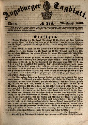 Augsburger Tagblatt Montag 29. August 1836