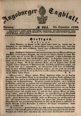 Augsburger Tagblatt Samstag 24. September 1836