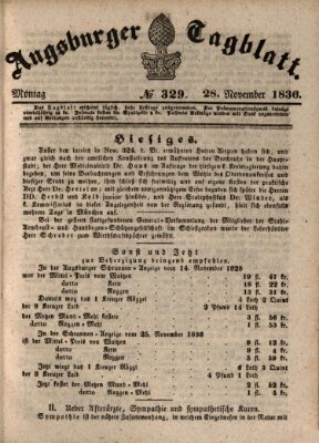 Augsburger Tagblatt Montag 28. November 1836