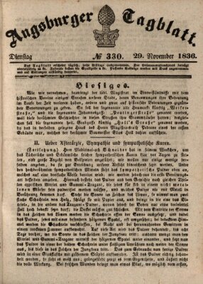 Augsburger Tagblatt Dienstag 29. November 1836