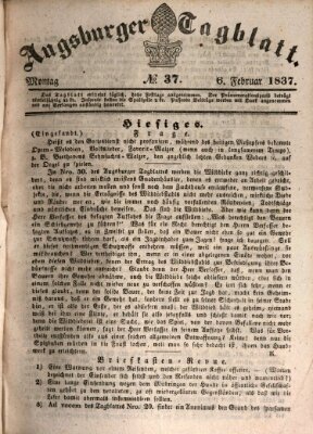 Augsburger Tagblatt Montag 6. Februar 1837